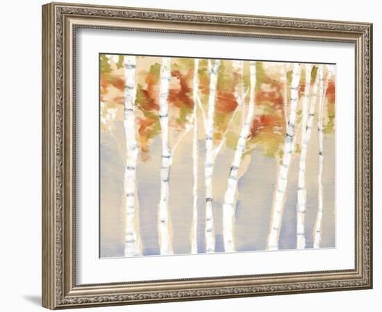 Swaying Birches II-Jennifer Goldberger-Framed Art Print