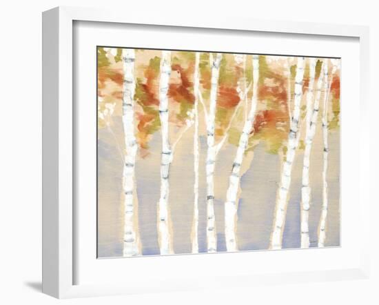 Swaying Birches II-Jennifer Goldberger-Framed Art Print