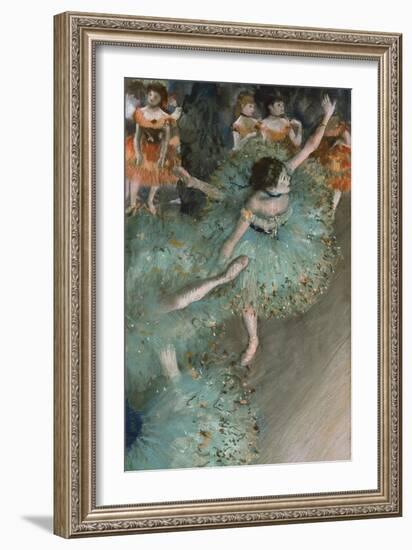 Swaying Dancer (Dancer in Gree), 1877-1878-Edgar Degas-Framed Giclee Print