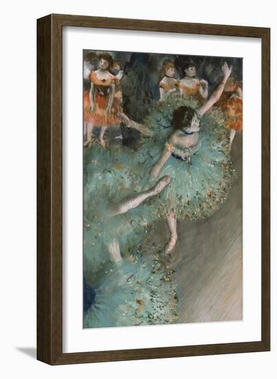 Swaying Dancer (Dancer in Gree), 1877-1878-Edgar Degas-Framed Giclee Print