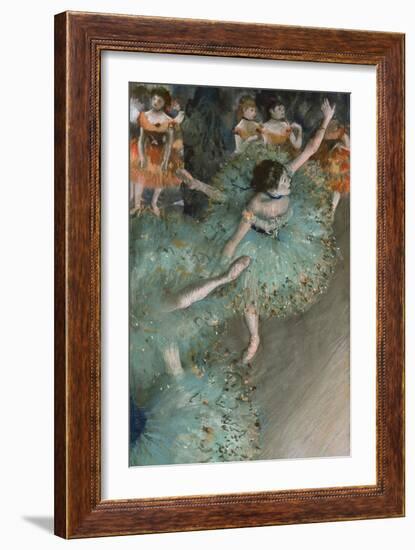 Swaying Dancer (Dancer in Gree), 1877-1878-Edgar Degas-Framed Giclee Print