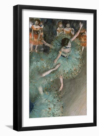 Swaying Dancer (Dancer in Gree), 1877-1878-Edgar Degas-Framed Giclee Print