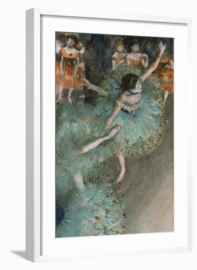 Swaying Dancer (Dancer in Gree), 1877-1878-Edgar Degas-Framed Giclee Print