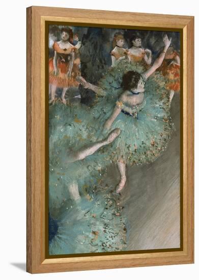 Swaying Dancer (Dancer in Gree), 1877-1878-Edgar Degas-Framed Premier Image Canvas