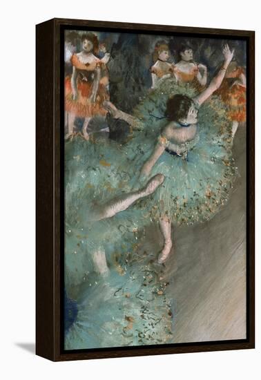 Swaying Dancer (Dancer in Gree), 1877-1878-Edgar Degas-Framed Premier Image Canvas