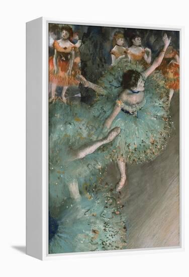 Swaying Dancer (Dancer in Gree), 1877-1878-Edgar Degas-Framed Premier Image Canvas