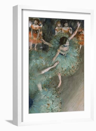 Swaying Dancer (Dancer in Gree), 1877-1878-Edgar Degas-Framed Premium Giclee Print