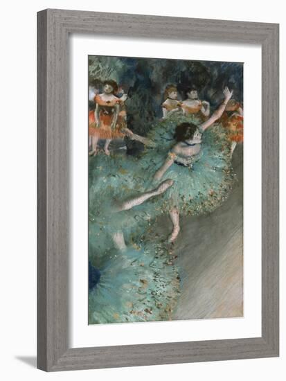 Swaying Dancer (Dancer in Green). 1877-79-Edgar Degas-Framed Giclee Print