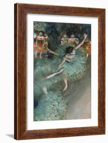 Swaying Dancer (Dancer in Green). 1877-79-Edgar Degas-Framed Giclee Print