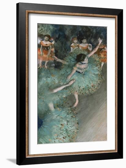 Swaying Dancer (Dancer in Green). 1877-79-Edgar Degas-Framed Giclee Print