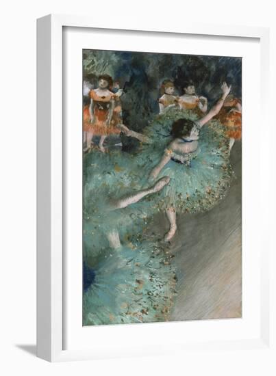 Swaying Dancer (Dancer in Green). 1877-79-Edgar Degas-Framed Giclee Print