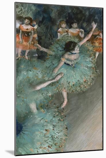 Swaying Dancer (Dancer in Green). 1877-79-Edgar Degas-Mounted Giclee Print