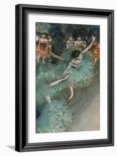 Swaying Dancer (Dancer in Green). 1877-79-Edgar Degas-Framed Giclee Print