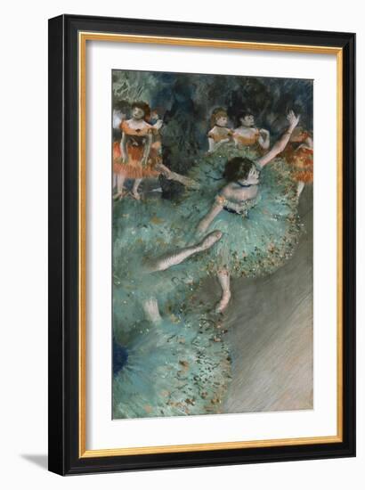 Swaying Dancer (Dancer in Green). 1877-79-Edgar Degas-Framed Giclee Print