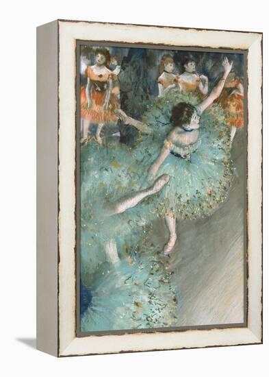 Swaying Dancer (Dancer in Green)-Edgar Degas-Framed Premier Image Canvas