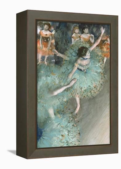 Swaying Dancer (Dancer in Green)-Edgar Degas-Framed Premier Image Canvas