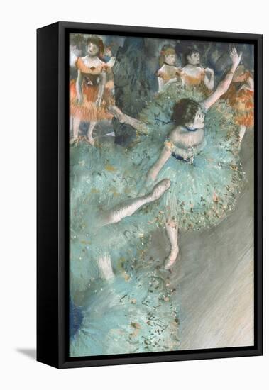 Swaying Dancer (Dancer in Green)-Edgar Degas-Framed Premier Image Canvas