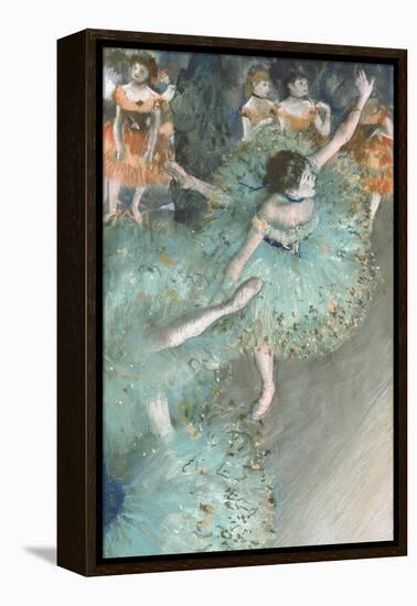 Swaying Dancer (Dancer in Green)-Edgar Degas-Framed Premier Image Canvas