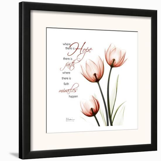 Swaying Tulips Pink, Hope-Albert Koetsier-Framed Art Print