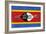 Swaziland Flag Design with Wood Patterning - Flags of the World Series-Philippe Hugonnard-Framed Premium Giclee Print