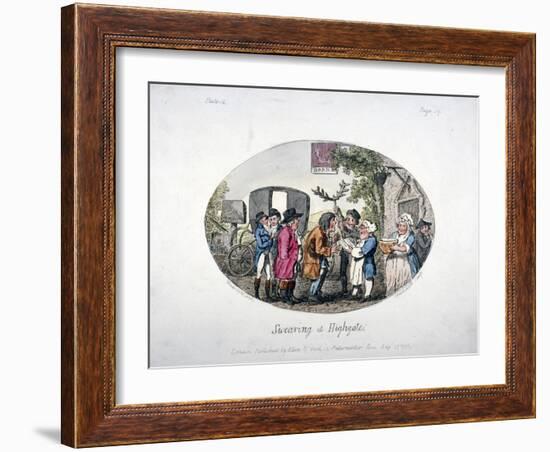 Swearing at Highgate, 1796-Isaac Cruikshank-Framed Giclee Print