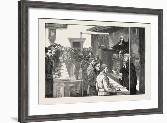 Swearing in Solicitors before the Master of the Rolls, 1876, UK-null-Framed Giclee Print