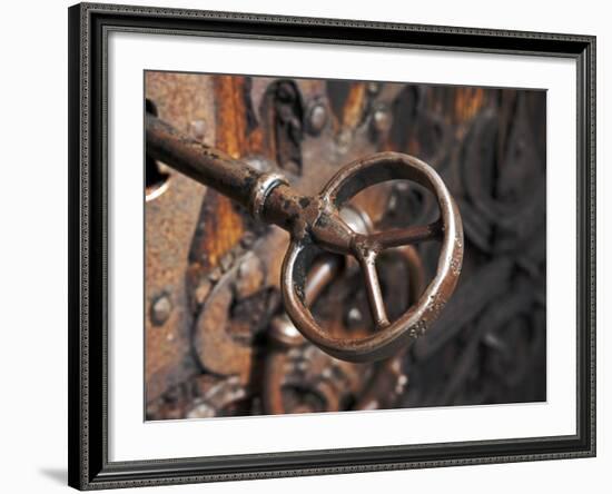 Sweden, Island of Gotland; a Antique Key and Lock Still in Use on the Medieval Church Door-Mark Hannaford-Framed Photographic Print