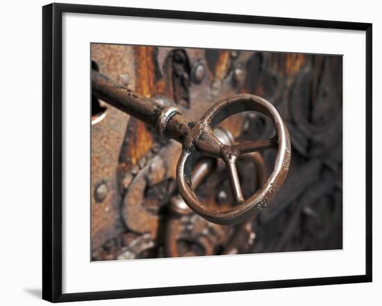 Sweden, Island of Gotland; a Antique Key and Lock Still in Use on the Medieval Church Door-Mark Hannaford-Framed Photographic Print