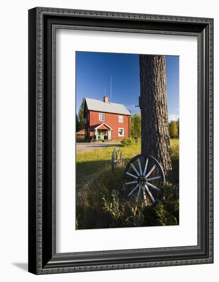 Sweden, Lapland, Framehouse, Car-Wheels, Log, Nature-Rainer Mirau-Framed Photographic Print