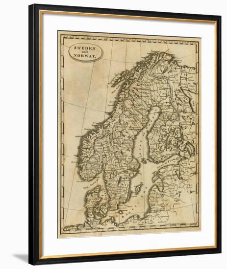 Sweden, Norway, c.1812-Aaron Arrowsmith-Framed Art Print