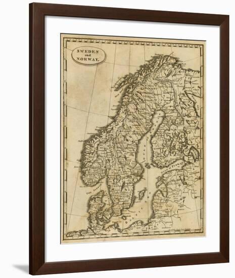 Sweden, Norway, c.1812-Aaron Arrowsmith-Framed Art Print