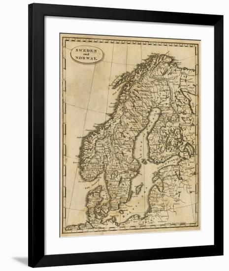 Sweden, Norway, c.1812-Aaron Arrowsmith-Framed Art Print