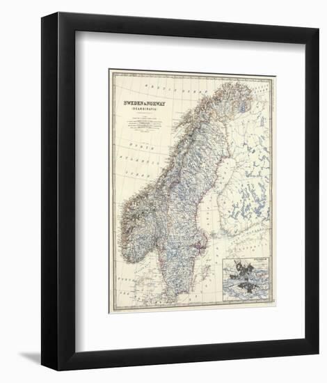 Sweden, Norway, c.1861-Alexander Keith Johnston-Framed Art Print