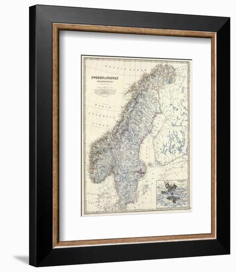 Sweden, Norway, c.1861-Alexander Keith Johnston-Framed Art Print