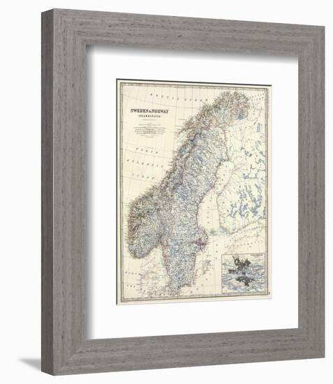 Sweden, Norway, c.1861-Alexander Keith Johnston-Framed Art Print