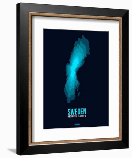 Sweden Radiant Map 2-NaxArt-Framed Art Print