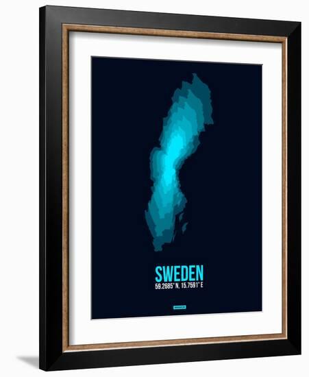 Sweden Radiant Map 2-NaxArt-Framed Art Print