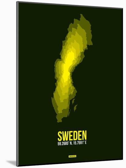 Sweden Radiant Map 3-NaxArt-Mounted Art Print