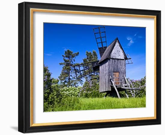 Sweden, Smaland, Oland, Traditional Windmill in Vickleby-K. Schlierbach-Framed Photographic Print