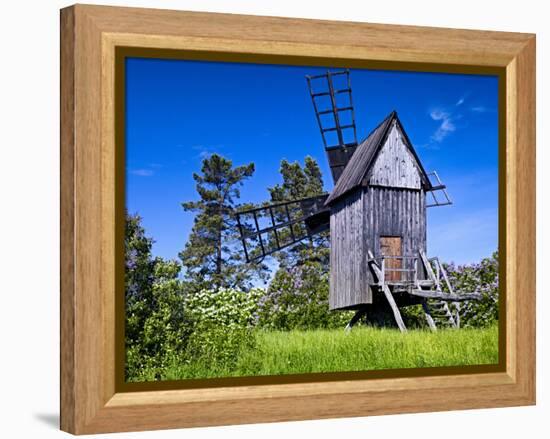 Sweden, Smaland, Oland, Traditional Windmill in Vickleby-K. Schlierbach-Framed Premier Image Canvas