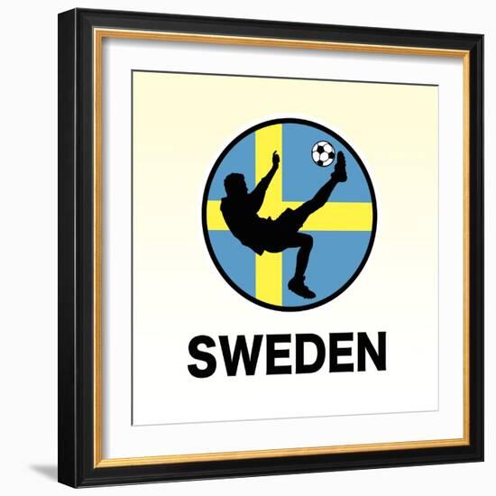 Sweden Soccer-null-Framed Giclee Print