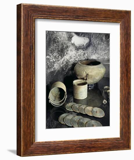 Sweden, Stockholm, Buckets, Pots and Decorated Discs from Hassle-null-Framed Giclee Print