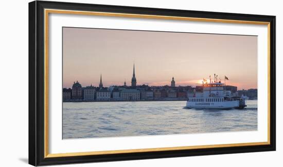 Sweden, Stockholm - Ferry Heading for the Old Town at Sunset-null-Framed Photographic Print