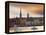 Sweden, Stockholm, Riddarfjarden, Gamla Stan, Passenger Ferries in Bay at Dusk-Shaun Egan-Framed Premier Image Canvas