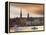Sweden, Stockholm, Riddarfjarden, Gamla Stan, Passenger Ferries in Bay at Dusk-Shaun Egan-Framed Premier Image Canvas