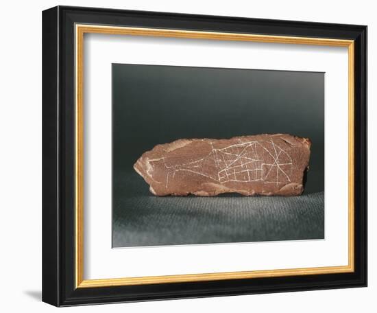 Sweden, Stockholm, Stone Engraved with Figure of Sperm Whale from Gotland-null-Framed Giclee Print