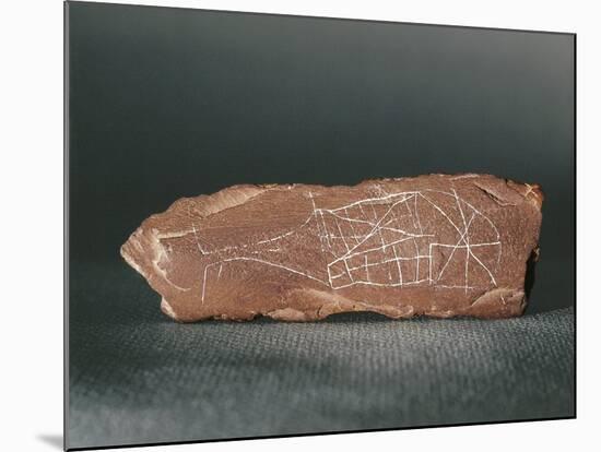 Sweden, Stockholm, Stone Engraved with Figure of Sperm Whale from Gotland-null-Mounted Giclee Print