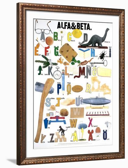 Swedish Alphabet-null-Framed Art Print