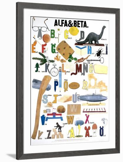 Swedish Alphabet-null-Framed Art Print