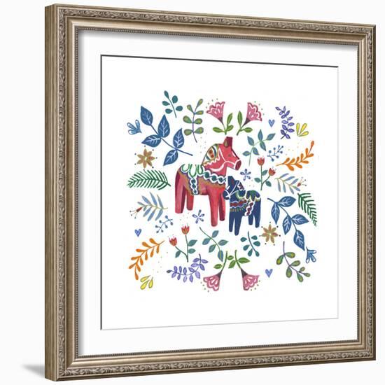 Swedish Dala Horse-Elizabeth Rider-Framed Giclee Print